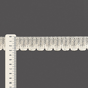 RENDA BICO ONDULADO LEILA 3,1cm CRU 30m