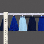 FRANJA PINGENTE 8,3cm BRANCO/AZUL CELESTE/AZUL/AZUL ROYAL 10m