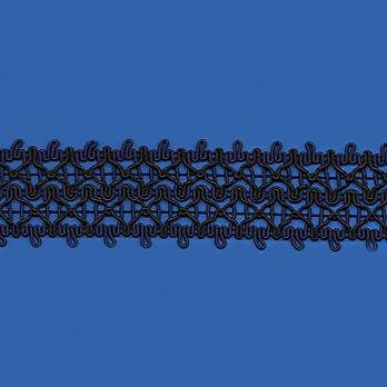 PASSAMANARIA ARABESCO 5cm AZUL/PRETO 20m