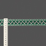 ENTREMEIO ZIG ZAG BOLINHA LOLLA 3,1cm VERDE/CHAMPAGNE 30m