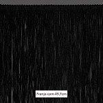 FRANJA LISA 49,7cm PRETO 10m