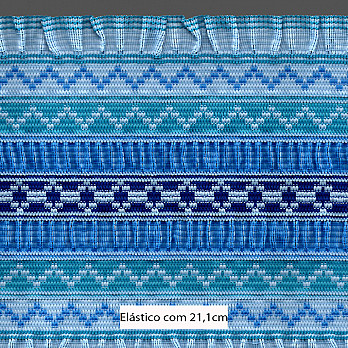 ELÁSTICO TOP ZIG ZAG DARA 21,1cm AZUL 10m