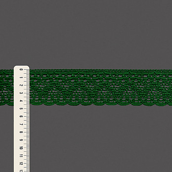 RENDA CORAÇÃO ZIG ZAG CUORE 4,6cm VERDE 30m