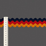ELÁSTICO SIANINHA ZIG ZAG 4,2cm AZUL/CEREJA/AMARELO 25m