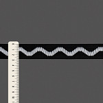 FITA RÍGIDA ZIG ZAG ONDULADO 2,8cm PRETO/BRANCO 20m