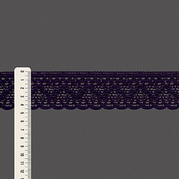 RENDA CORAÇÃO ZIG ZAG CUORE 4,6cm ROXO 30m