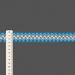 ENTREMEIO CROCHÊ ZIG ZAG 3cm AZUL/AZUL PASTEL/CHAMPAGNE 30m