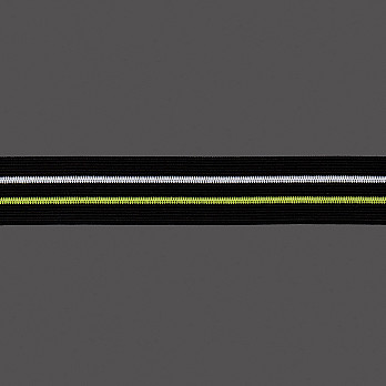 ELÁSTICO LISTRA 3,4cm PRETO/VERDE LIMA/BRANCO 25m
