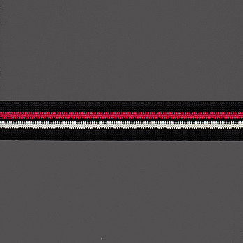 ELÁSTICO BETTY 3,2cm PRETO/MAGENTA/CHAMPAGNE 25m