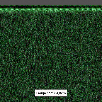 FRANJA ESPESSA LISA 64,8cm VERDE BANDEIRA 10m