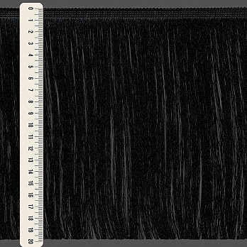 FRANJA FINA LISA 19,8cm PRETO 10m