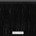 FRANJA FINA LISA 39,8cm PRETO  10m