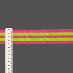 ELÁSTICO MÉDIO LISTRADO 4cm PINK NEON/AMARELO NEON 25m