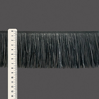 FRANJA LISA RÁFIA 7,9cm PRETO 10m