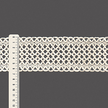 ENTREMEIO CROCHÊ CLARA 6,6cm CRU 30m