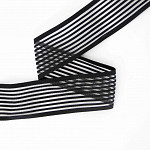 ELÁSTICO VAZADO 4,4cm PRETO 25m
