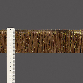 FRANJA LISA 5,8cm CHOCOLATE/OURO 10m