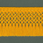 FRANJA MACRAME 7,3cm AMARELO 10m