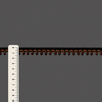 RENDA BICO 1,4cm PRETO/CONHAQUE/CARAMELO 30m