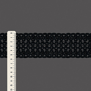 ENTREMEIO CROCHÊ CLARA 5,7cm PRETO 30m