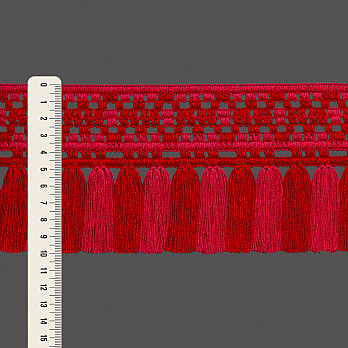 FRANJA MACRAMÊ ZOLA 10cm MAGENTA/VERMELHO 10m