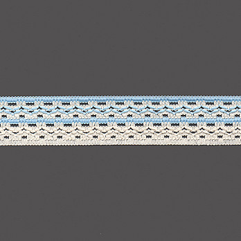 RENDA 4,2cm CRU/AZUL CELESTE 30m