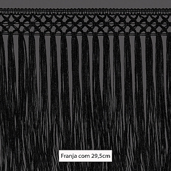 FRANJA MACRAMÊ X PEGGY 29,5cm PRETO 10m