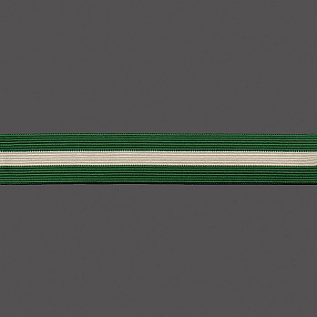 ELÁSTICO LISTRA 3,3cm VERDE/AREIA 25m