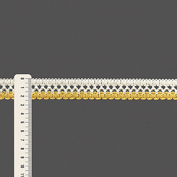RENDA BICO ONDULADO 2,4cm CHAMPAGNE/AMARELO BEBÊ 30m
