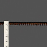 RENDA BICO 1,4cm PRETO/CONHAQUE/CARAMELO 30m