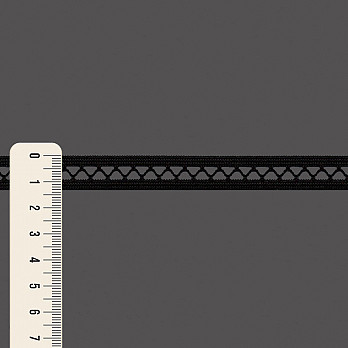 ELÁSTICO PALITO ZIG ZAG 1,3cm PRETO 25m