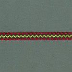PASSAMANARIA ÉTNICA ZIG ZAG 1,6cm PRETO/VERMELHO/AMARELO 20m