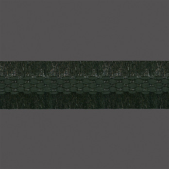 PASSAMANARIA FRANJAS 6cm PRETO/LUREX PRETO 1m