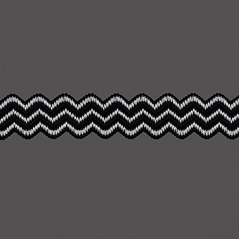 ELÁSTICO SIANINHA ZIGZAG 4,2cm PRETO/SEM BENEFICIAMENTO 25m