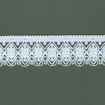 RENDA LEQUE 3,4cm BRANCO 30m