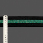 ELÁSTICO MÉDIO LISTRADO SPORT 4,9cm PRETO/VERDE CARNAVAL/OURO 25m