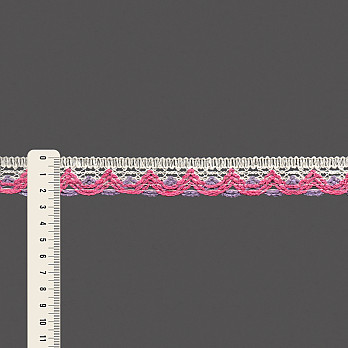 RENDA BICO ONDULADO HADASSA 2,3cm CRU/ROSA/LILÁS 30m