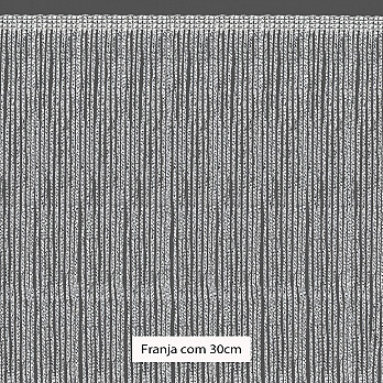 FRANJA VISCOSE 30cm SEM BENEFICIAMENTO/PRATA 10m