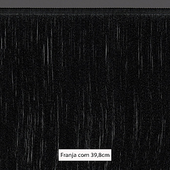 FRANJA FINA LISA 39,8cm PRETO  10m