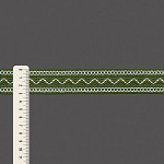 ENTREMEIO BOLINHA ZIG ZAG 3,1cm VERDE MUSGO/SEM BENEFICIAMENTO 30m