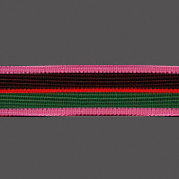 ELÁSTICO COLOR BLOCK 5,8cm ROSA/CAFÉ/VERMELHO MAÇÃ/VERDE 25m