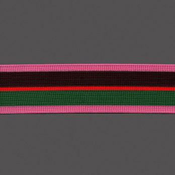 ELÁSTICO COLOR BLOCK 5,8cm ROSA/CAFÉ/VERMELHO MAÇÃ/VERDE 25m