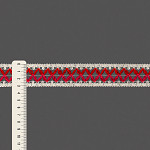 ENTREMEIO X FILIPA 3,1cm CRU/VERMELHO CORAL/PINK 30m