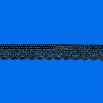 RENDA CORAÇÃO ZIG ZAG CUORE 1,4cm PRETO 30m