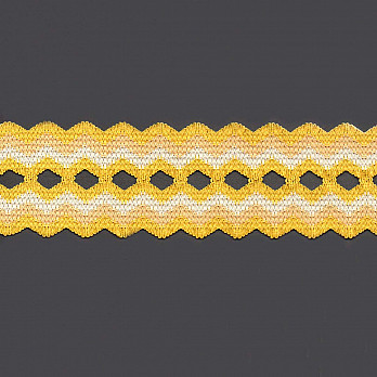 ELÁSTICO ZIGZAG 6,4cm AMARELO ESPECIAL/AMARELO CLARO/CREME MODA 25m