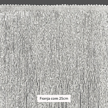 FRANJA VISCOSE DUPLA FINA 25cm SEM BENEFICIAMENTO 10m