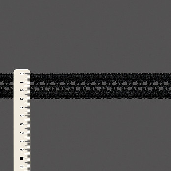 ENTREMEIO VAZADO CROCHÊ 3cm PRETO 30m