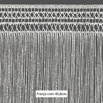 FRANJA MACRAMÊ PALITO X 45,8cm SEM BENEFICIAMENTO 10m