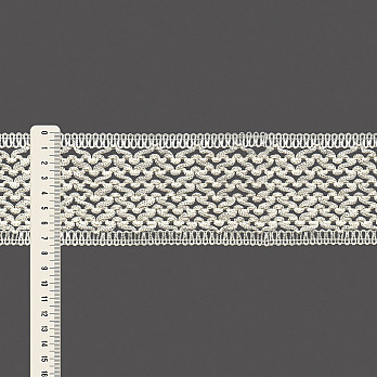 ENTREMEIO VAZADO CROCHÊ 7,5cm CHAMPAGNE 30m