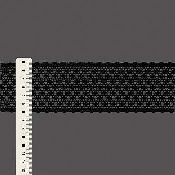 ENTREMEIO ONDULADO FLORENZA 6,1cm PRETO 30m